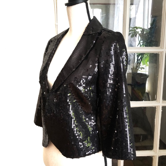 FOREVER 21 black sequin blazer - Picture 3 of 5